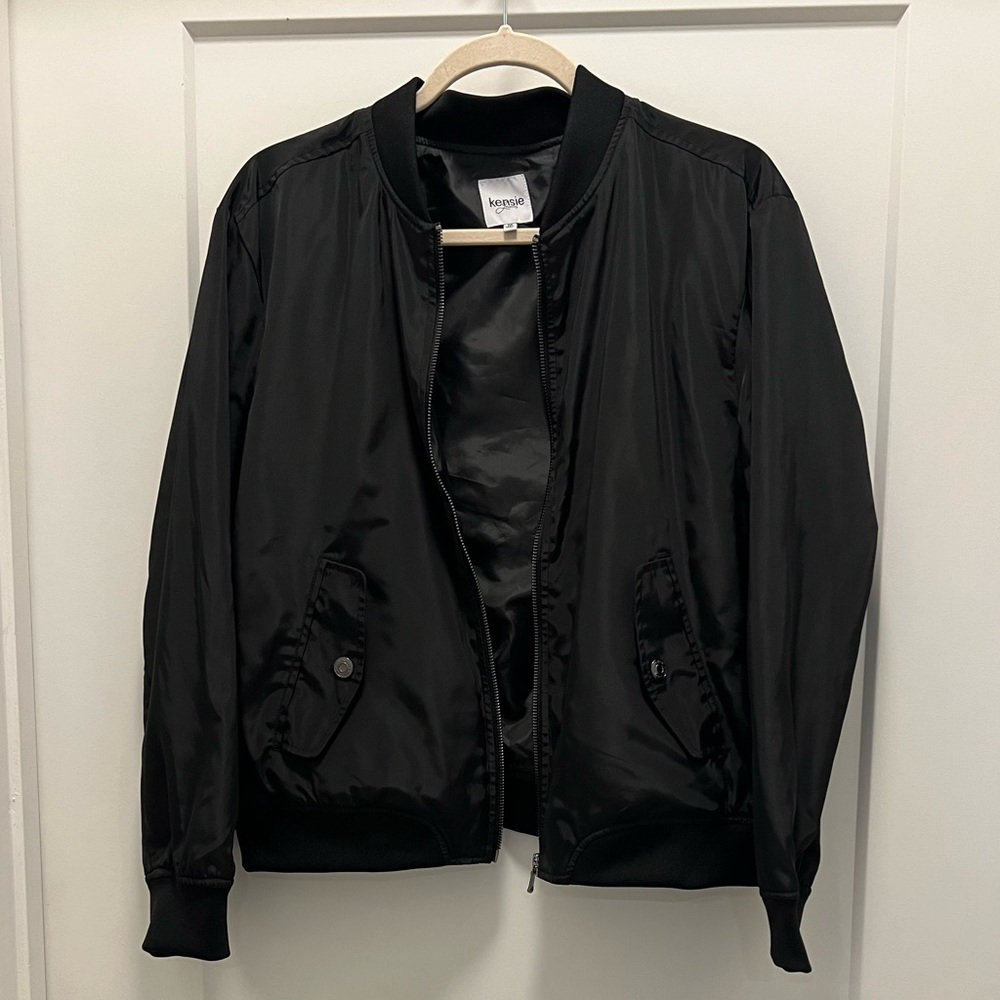 Women’s Kenzie black nylon bomber jacket, M - like new